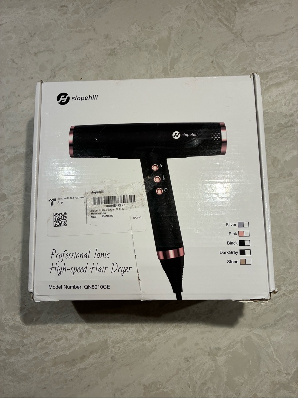 Slopehill Black and Pink Professional Ionic Hair Dryer